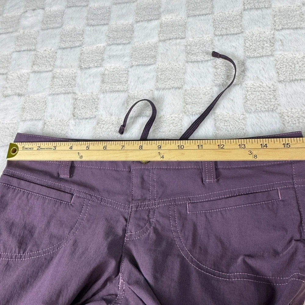 Athleta Womens Low Rise Purple Hiking Cargo Pants Plum 31